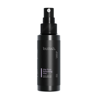 Buttah Skin Aloe Rose Erfrischendes Gesichtsspray 118 ml – Hydratisierendes Rosenwasser-Gesichtsspray mit Aloe Vera – Natürliche Hautpflege für Männer und Frauen