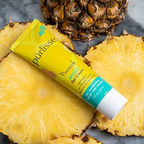 Pūrlisse Pineapple Brightening Gel Cream – Feuchtigkeitscreme mit Ananas, 1,7 fl oz