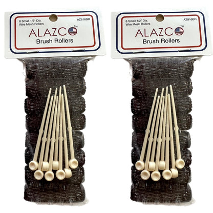 16-teiliges Vintage-Haarwickler-Set mit Mini-Bürstenrollen und Lockenstiften für kleine Locken und kurzes Haar