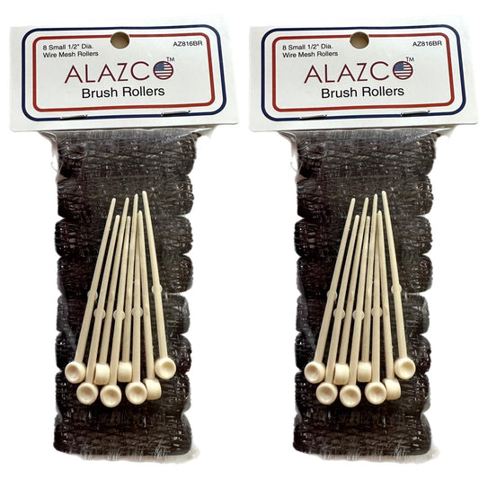 16-teiliges Vintage-Haarwickler-Set mit Mini-Bürstenrollen und Lockenstiften für kleine Locken und kurzes Haar