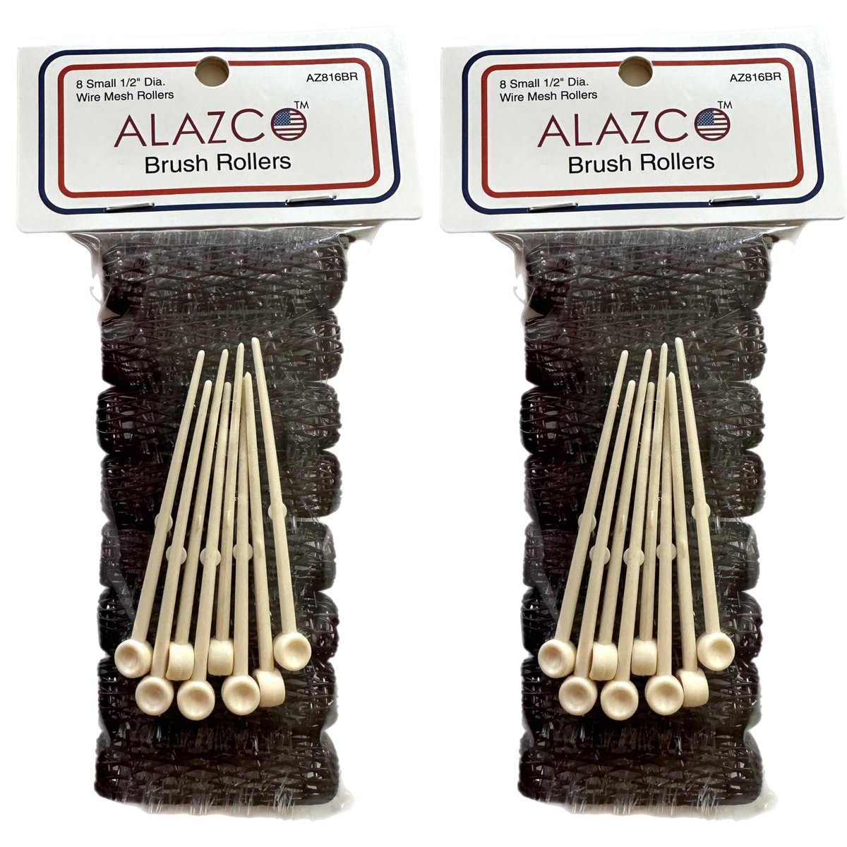 16-teiliges Vintage-Haarwickler-Set mit Mini-Bürstenrollen und Lockenstiften für kleine Locken und kurzes Haar