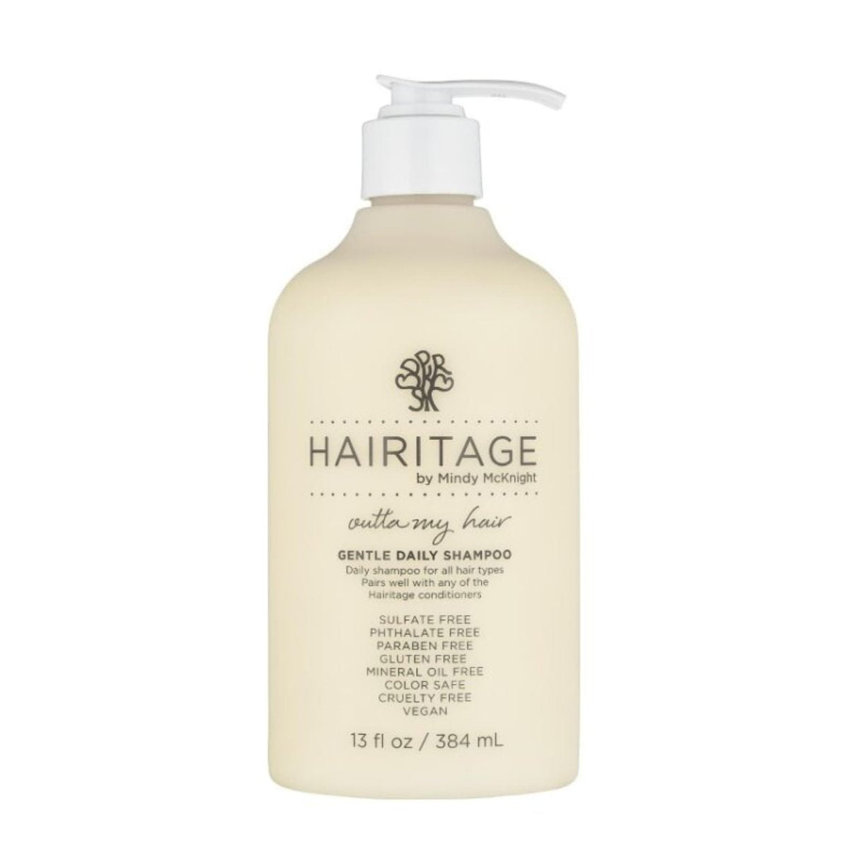 Hairitage Sanfte Tägliche Feuchtigkeitsspendende und Pflegende Shampoo für Trockenes Haar mit Jojobaöl + Aloe Vera - Ultra-Mild + Feuchtigkeitsreich - Verbessert Trockene, Spröde Strähnen, 13 fl. oz.