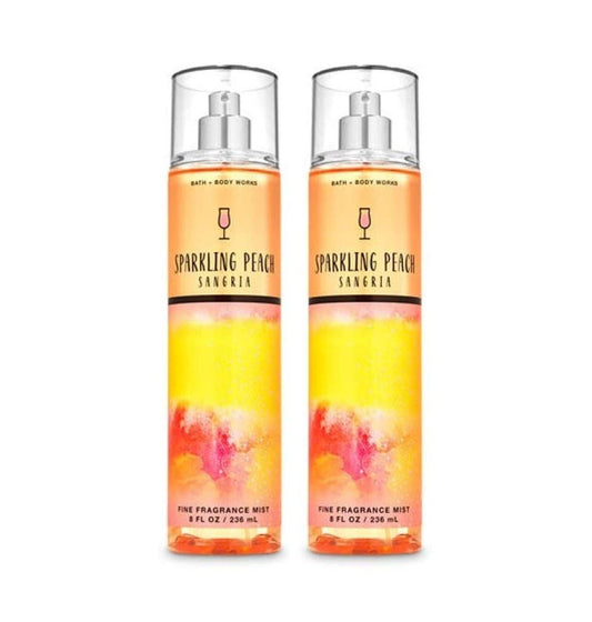 Bath and Body Works Sparkling Peach Sangria Fine Fragrance Mists – 2er-Pack à 236 ml – Fruchtiger Duft für den ganzen Tag