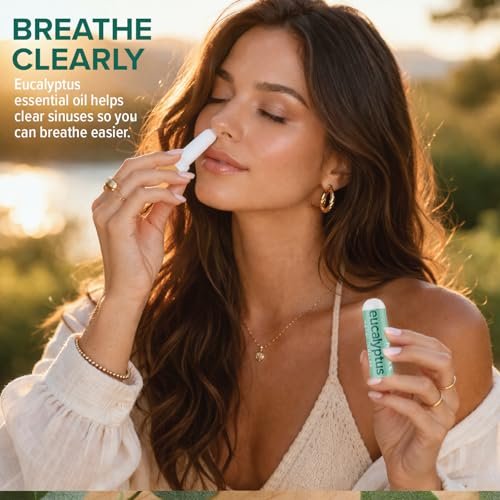 MOXĒ Eukalyptus-Öl Naseninhalator, Sinus- & Stauungslinderung, tägliche Entspannung, Stressabbau, therapeutische Aromatherapie ohne Schmutz, rein und natürlich, hergestellt in den USA (1 Packung)