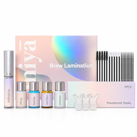 MIYA LASH Brow Lamination Kit | Professionelles Augenbrauen-Lifting mit Keratin | DIY Brow Lift Set für vollere, dichtere Brauen für 6 Wochen | Inklusive einfacher Anleitung, Behandlungswerkzeuge und Bürsten