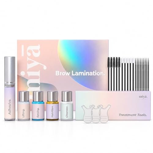 MIYA LASH Brow Lamination Kit | Professionelles Augenbrauen-Lifting mit Keratin | DIY Brow Lift Set für vollere, dichtere Brauen für 6 Wochen | Inklusive einfacher Anleitung, Behandlungswerkzeuge und Bürsten