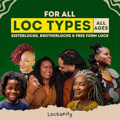 Locsanity Daily Moisturizing Rosewater & Peppermint Spray für Locs und Dreadlocks – Leichte Frizz-Kontrolle & Feuchtigkeit für Haar und Kopfhaut (355 ml)