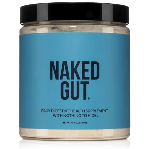 NAKED Gut – Tägliches Darmgesundheits-Pulver mit Präbiotika für Darmreinigung & Verdauungsunterstützung – GVO-frei, sojafrei, glutenfrei, vegan & hypoallergen, 40 Portionen