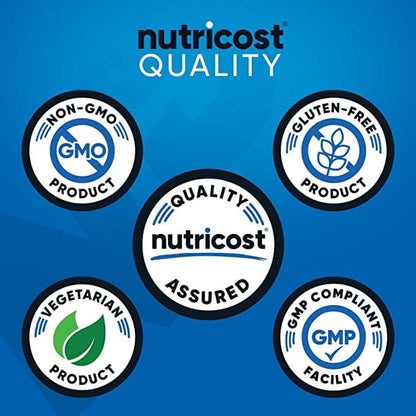 Nutricost GABA (Gamma-Aminobuttersäure) 750mg, 240 Kapseln, 240 Portionen - Nicht-GVO, Glutenfrei