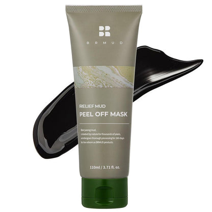 BRMUD Relief Mud Peel Off Mask – Sanfte, hypoallergene, peelende Tiefenreinigung für Mitesser und Kontrolle von Hauttalg – Koreanische Hautpflege für alle Hauttypen (110 ml)
