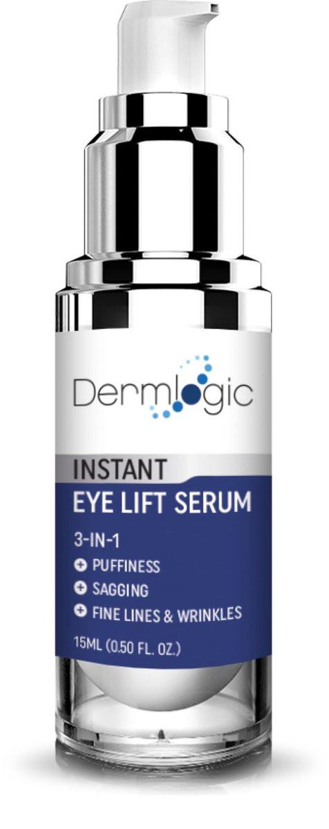 Dermlogic Augencreme gegen Tränensäcke und dunkle Augenringe – Sofortige Reduzierung von Tränensäcken, Krähenfüßen und schlaffer Haut
