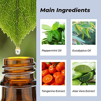 Benatu Pfefferminz-Eukalyptus-Ölmischung Spray für Körper und Haar, 118 ml – Natürlicher Atemfrische-Duft für Aromatherapie, Raumspray für Bettwäsche, Stoffe, Kissen, Auto