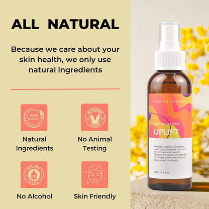 Benatu Citrus Vanilla Bio-Öl-Mischungsspray für Körper und Haar, Mehrzweck-Natural-Uplift-Duft-Aromatherapie-Raum- und Wäschespray für Bettwäsche, Kissen, Stoff, Auto 118 ml