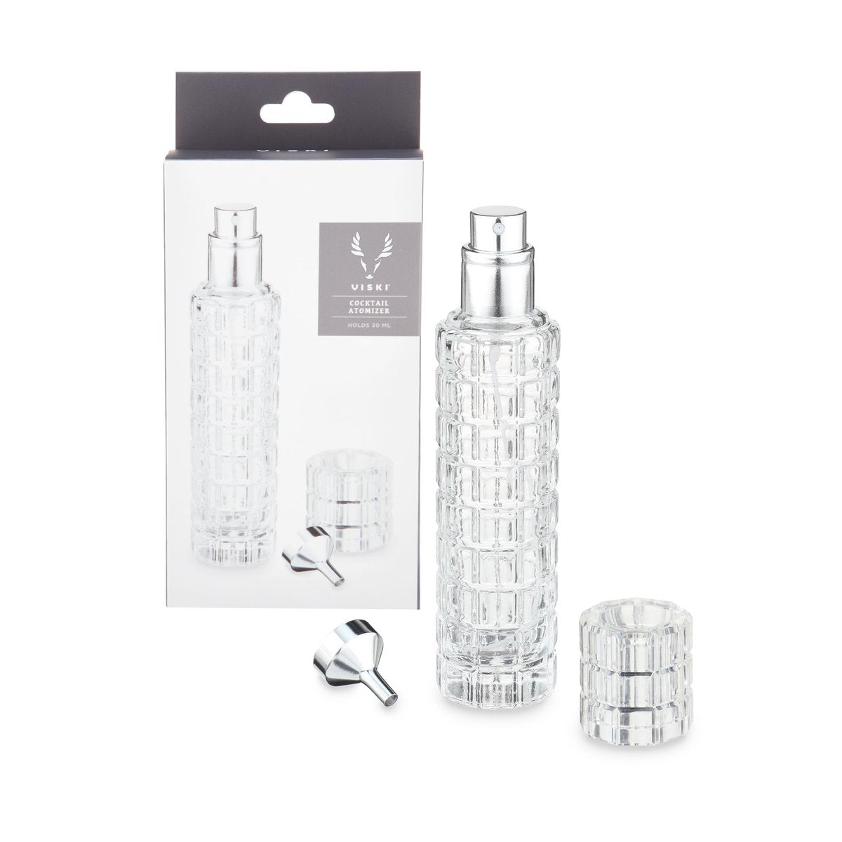 Viski Martini Zerstäuber – Perfekt für Wermut, Bitter, Reisespray, Parfüm, DIY, nachfüllbarer Barsprüher, Edelstahl, Barzubehör, 30 ml