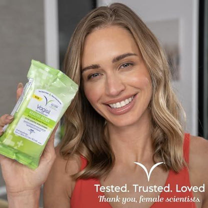 Vagisil Ganzkörper-Reinigungstücher, Detox mit ätherischen Ölen, 20 Tücher in wiederverschließbarem Beutel (1 Packung)