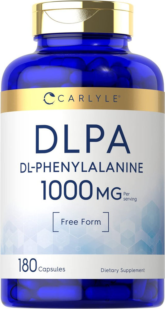 Carlyle DL-Phenylalanin | 1000 mg | 180 Kapseln | Nicht-GVO und glutenfrei | DLPA Freiform-Ergänzung