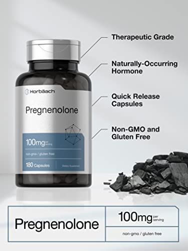 Horbäach Pregnenolon 100mg | 180 Kapseln | Non-GMO & Glutenfrei