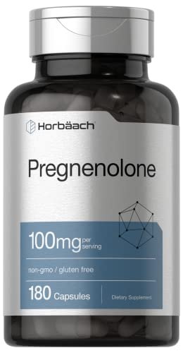 Horbäach Pregnenolon 100mg | 180 Kapseln | Non-GMO & Glutenfrei
