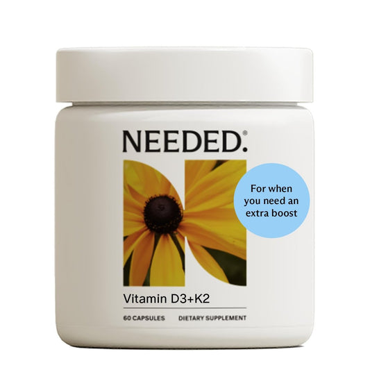 Needed. Expertly-Formuliertes pränatales Vitamin D3/K2 | Für Fruchtbarkeit, Schwangerschaft, Stillzeit und Wochenbett, Gesunde Immunität und Knochenentwicklung, Unterstützt den Vitamin-D-Spiegel in der Muttermilch | 60 Kapseln
