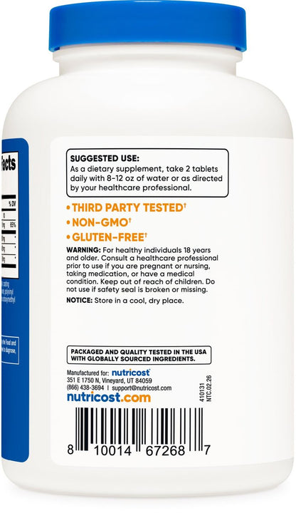 Nutricost Glucosamin 1800mg mit Chondroitin & MSM, 240 Tabletten, 120 Portionen - Non-GMO, Glutenfrei