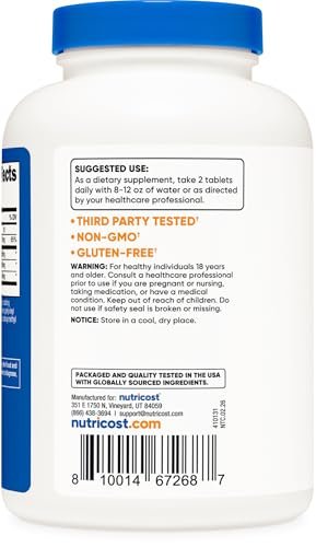 Nutricost Glucosamin 1800mg mit Chondroitin & MSM, 240 Tabletten, 120 Portionen - Non-GMO, Glutenfrei