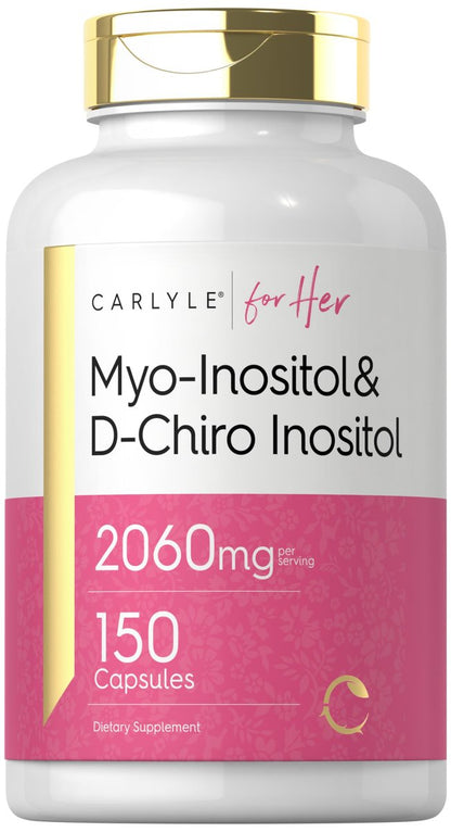 Carlyle Myo-Inositol & D-Chiro Inositol Komplex für Frauen | 2060 mg | 150 Kapseln | Non-GMO, Glutenfrei
