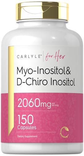 Carlyle Myo-Inositol & D-Chiro Inositol Komplex für Frauen | 2060 mg | 150 Kapseln | Non-GMO, Glutenfrei