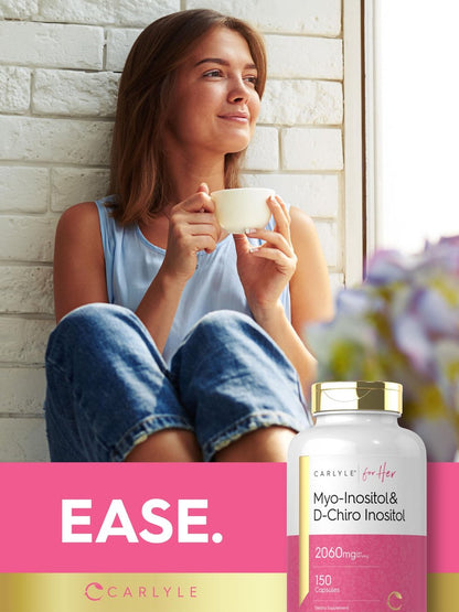 Carlyle Myo-Inositol & D-Chiro Inositol Komplex für Frauen | 2060 mg | 150 Kapseln | Non-GMO, Glutenfrei