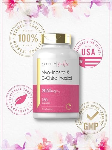 Carlyle Myo-Inositol & D-Chiro Inositol Komplex für Frauen | 2060 mg | 150 Kapseln | Non-GMO, Glutenfrei