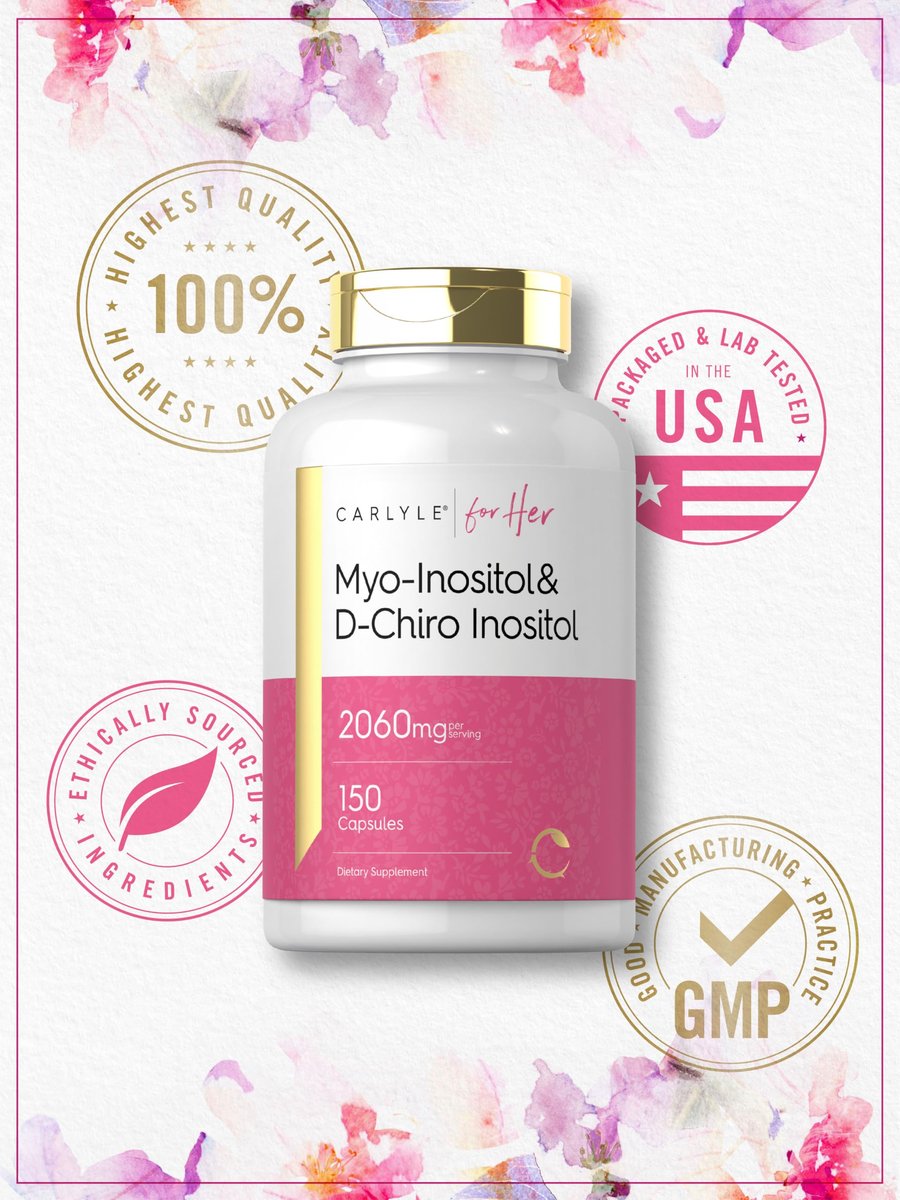 Carlyle Myo-Inositol & D-Chiro Inositol Komplex für Frauen | 2060 mg | 150 Kapseln | Non-GMO, Glutenfrei