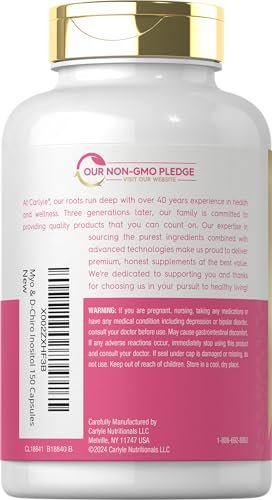 Carlyle Myo-Inositol & D-Chiro Inositol Komplex für Frauen | 2060 mg | 150 Kapseln | Non-GMO, Glutenfrei