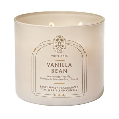 Bath & Body Works Vanilla Bean 3-Docht Kerze – Duftkerze für Zuhause – Lang anhaltender, raumfüllender Duft – Hohe Duftölkonzentration – Sojawachsmischung