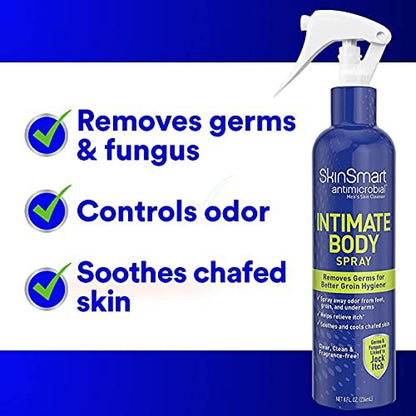 SkinSmart Antimicrobial Intimspray für Männer – Hypochlorous Shower in a Bottle, 8 oz – Beseitigt Bakterien, die Juckreiz und schlechte Gerüche verursachen