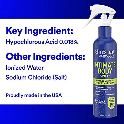 SkinSmart Antimicrobial Intimspray für Männer – Hypochlorous Shower in a Bottle, 8 oz – Beseitigt Bakterien, die Juckreiz und schlechte Gerüche verursachen
