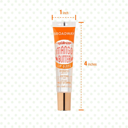 Ruby Kisses Broadway Vita-Lip Clear Lip Gloss (10er Pack) – Ultra-feuchtigkeitsspendender & pflegender Lippenglanz mit Vitaminen, hochglänzend & nicht klebend, in den Sorten Minze, Hagebutte, Kokosnuss, Mango, Argan, Honig, Shea