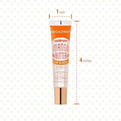 Ruby Kisses Broadway Vita-Lip Clear Lip Gloss (10er Pack) – Ultra-feuchtigkeitsspendender & pflegender Lippenglanz mit Vitaminen, hochglänzend & nicht klebend, in den Sorten Minze, Hagebutte, Kokosnuss, Mango, Argan, Honig, Shea