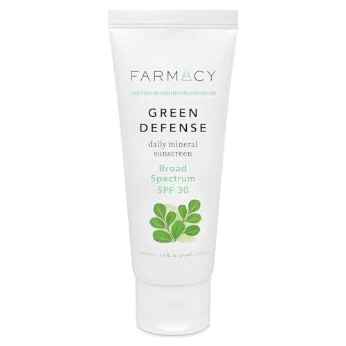 Farmacy Mineralischer Gesichtssonnenschutz SPF 30 – Zinkoxid-Sonnenschutz für das Gesicht – Täglicher mineralischer Lichtschutz für empfindliche Haut – Zieht schnell ein + hinterlässt keinen weißen Schimmer (50 ml)