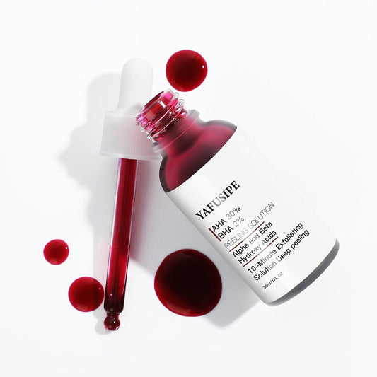 YAFUSIPE AHA 30% + BHA 2% Peeling Lösung – Chemisches Hautpeeling für zuhause, Gesichtspeeling mit Salicylsäure, 30 ml