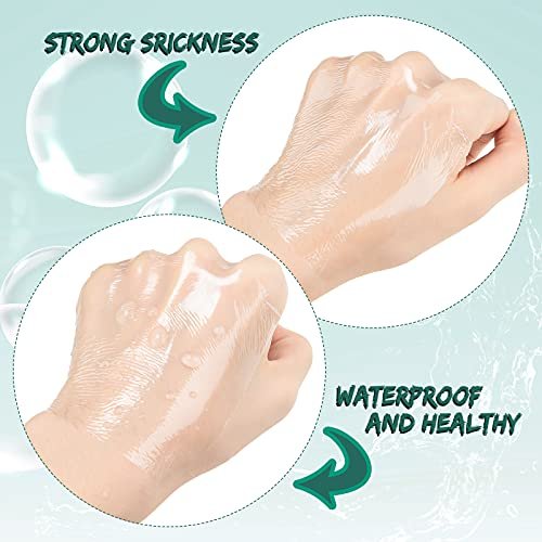 BBTO 100 Stück Transparente dehnbare Klebeverbände, wasserdichte klare Pflaster, Schutzfolie für Dusche (3, 5, 6, 8 Zoll)