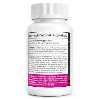 NutraBlast Borsäure-Zäpfchen – 100% rein, hergestellt in den USA – Intimgesundheit (14 Stück)