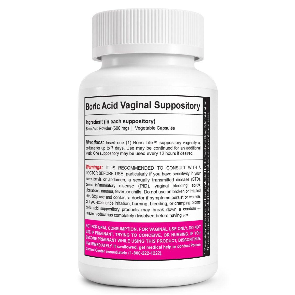 NutraBlast Borsäure-Zäpfchen – 100% rein, hergestellt in den USA – Intimgesundheit (14 Stück)