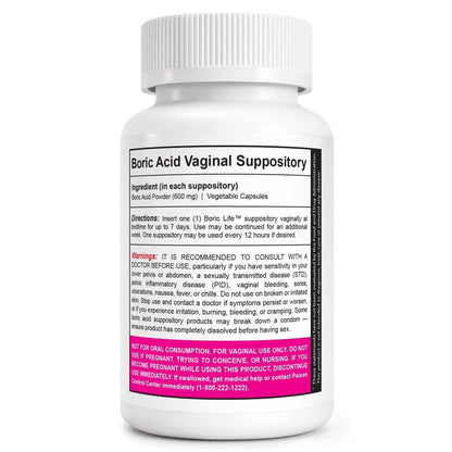 NutraBlast Borsäure-Zäpfchen – 100% rein, hergestellt in den USA – Intimgesundheit (14 Stück)