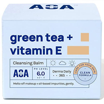 AOA STUDIO Grüner Tee & Vitamin E Reinigungsbalsam – wasserfester Make-up-Entferner, ölbasiert, koreanische Hautpflege, beruhigend und aufhellend für alle Hauttypen, 100 ml