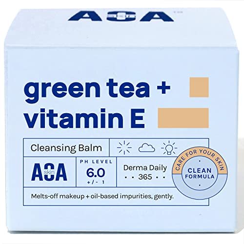 AOA STUDIO Grüner Tee & Vitamin E Reinigungsbalsam – wasserfester Make-up-Entferner, ölbasiert, koreanische Hautpflege, beruhigend und aufhellend für alle Hauttypen, 100 ml