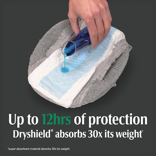 Depend Night Defense Inkontinenzslip für Männer, Nachteinlage, Extra Large, Grau, 12 Stück