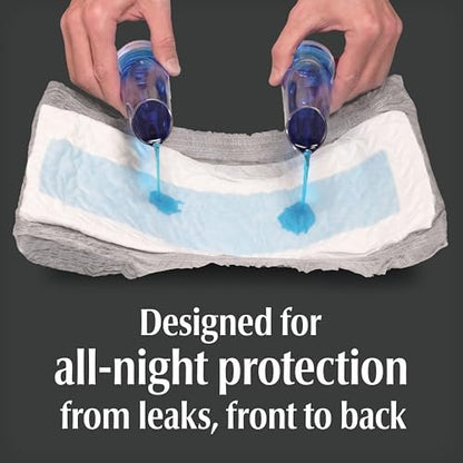 Depend Night Defense Inkontinenzslip für Männer, Nachteinlage, Extra Large, Grau, 12 Stück