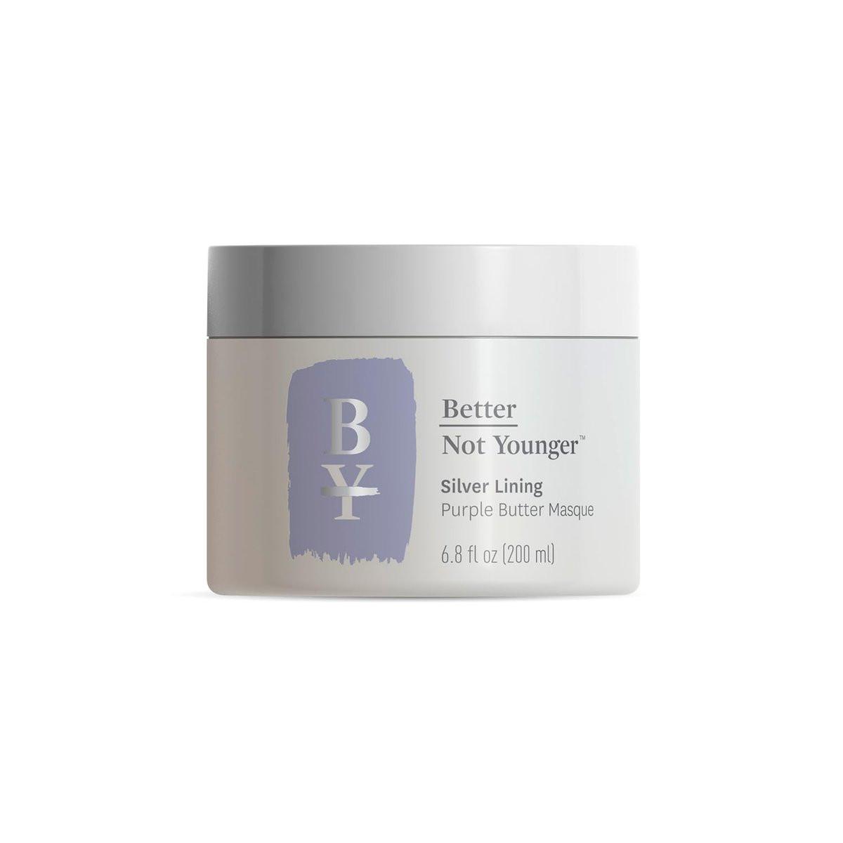 Better Not Younger Silver Lining Lila Haarmaske für Frauen 40+ - Tiefenpflege für graues, silbernes & blondes Haar - Buttermaske mit pflanzlichen Ölen - Hydratisiert & neutralisiert Gelbstich