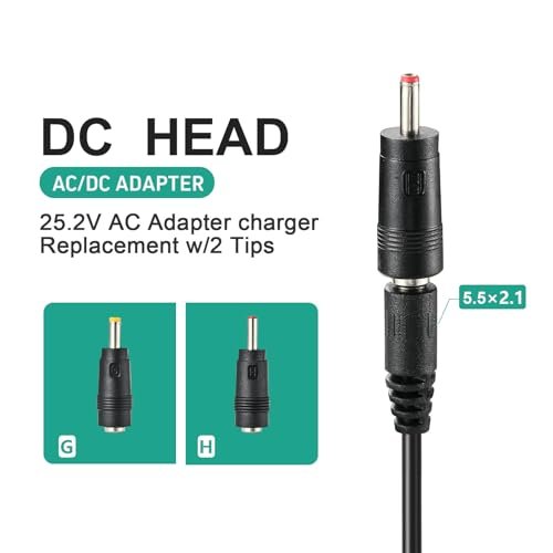 YDRANT Massage Gun Charger 24V ~ 25.2V 1A Netzteil für Massagepistolen