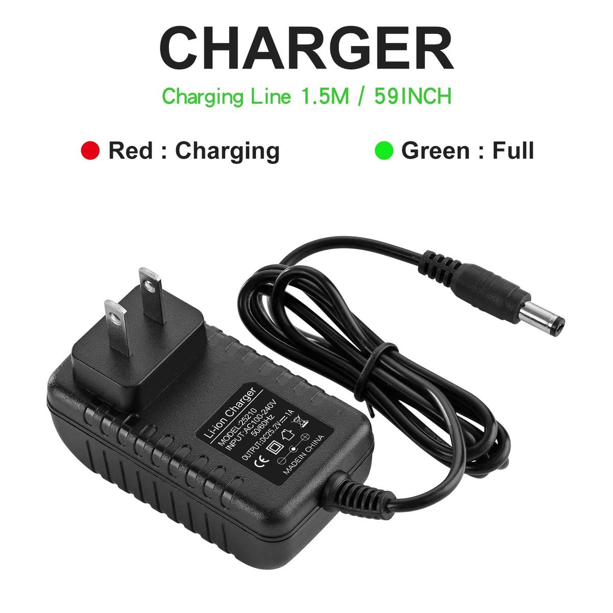YDRANT Massage Gun Charger 24V ~ 25.2V 1A Netzteil für Massagepistolen