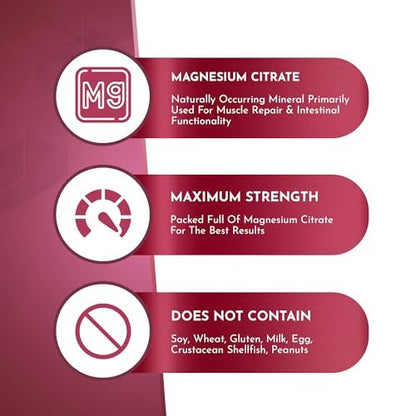 Atlantis Nutrition Magnesium Citrate Gummies – Magnesium Gummis – 90mg Magnesium (aus 770mg Magnesiumcitrat) | Unterstützt Muskelerholung, lindert Krämpfe, fördert Ruhe & besseren Schlaf | 60 Gummis